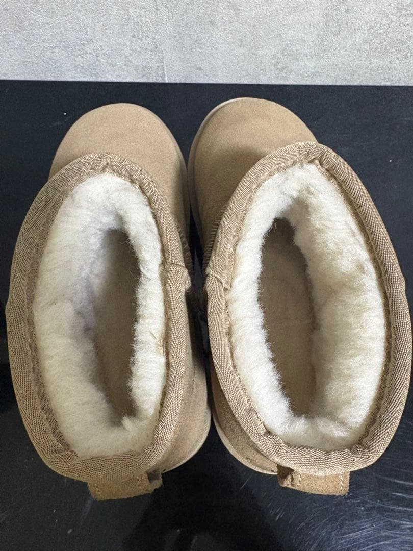 美品 厚底 EMU エミュー プラットフォーム マイクロ ウール ムートン