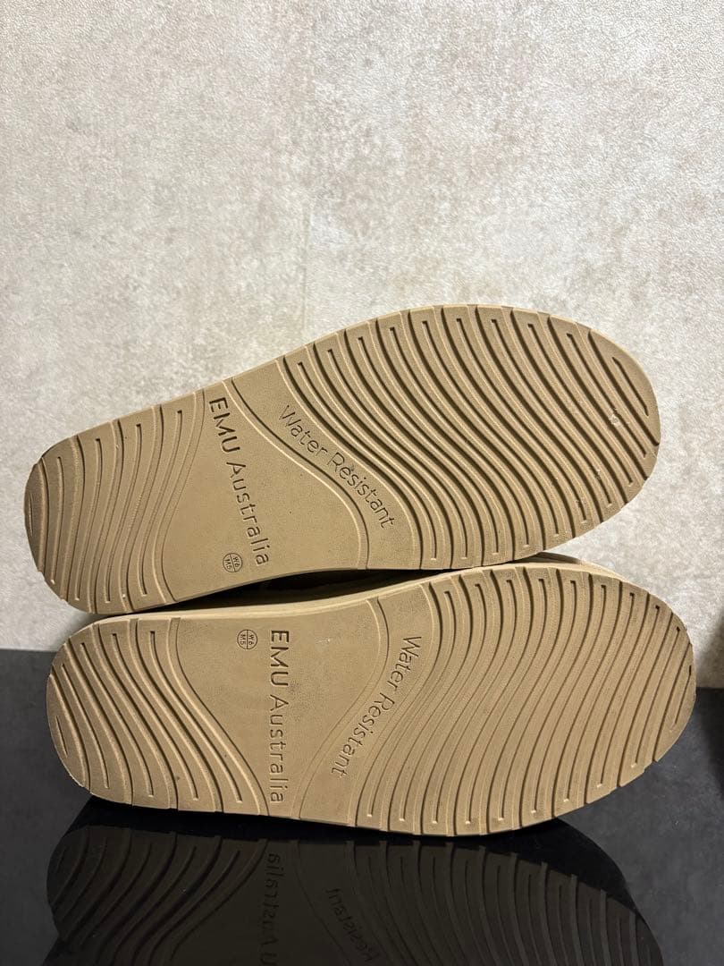 美品 厚底 EMU エミュー プラットフォーム マイクロ ウール ムートン