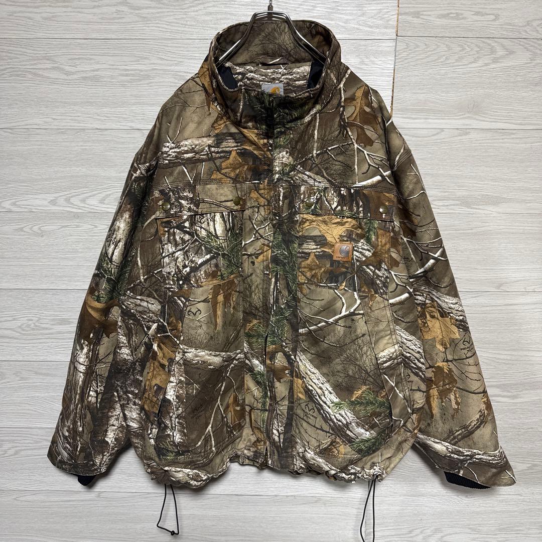 希少 Carhartt リアルツリー 中綿 防寒 ハンティングジャケット 3XL