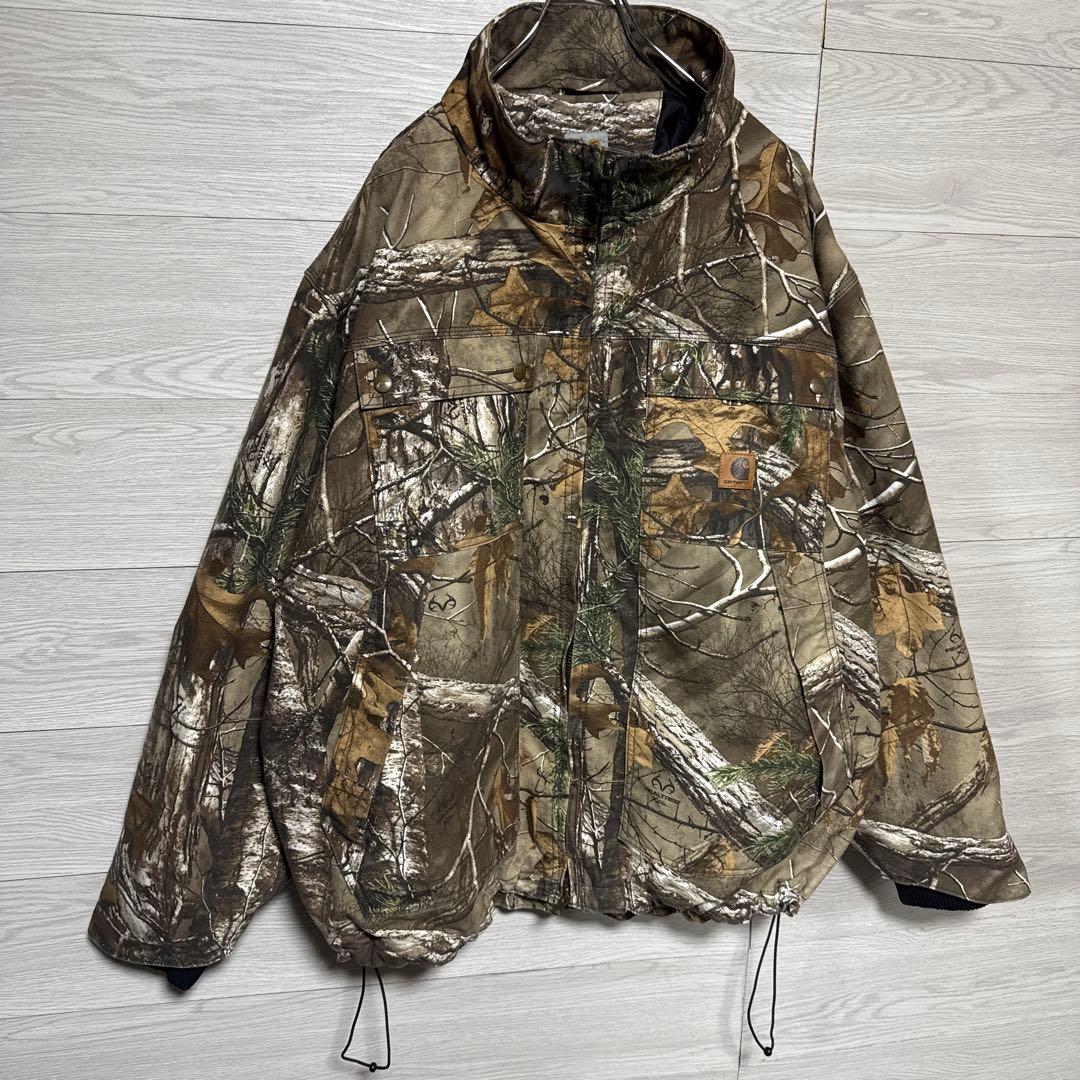 希少 Carhartt リアルツリー 中綿 防寒 ハンティングジャケット 3XL