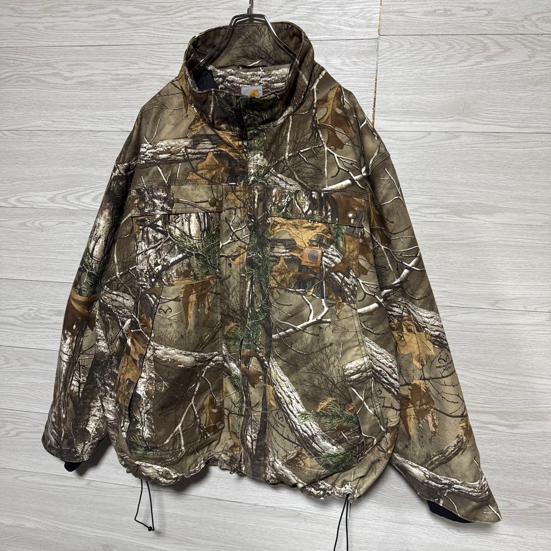 希少 Carhartt リアルツリー 中綿 防寒 ハンティングジャケット 3XL