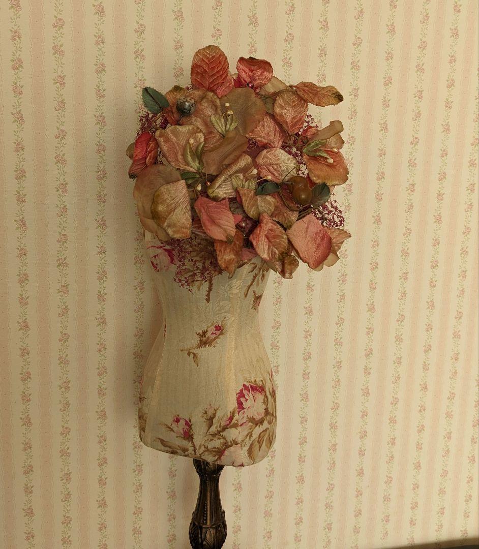 ヴィンテージ花帽子　アンティークヘッドドレス　ウエディング花冠　 成人式髪飾り