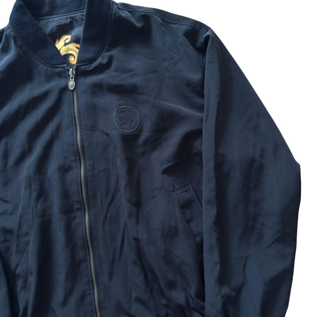 VERSACE リバーシブルサテンボンバージャケット　A005