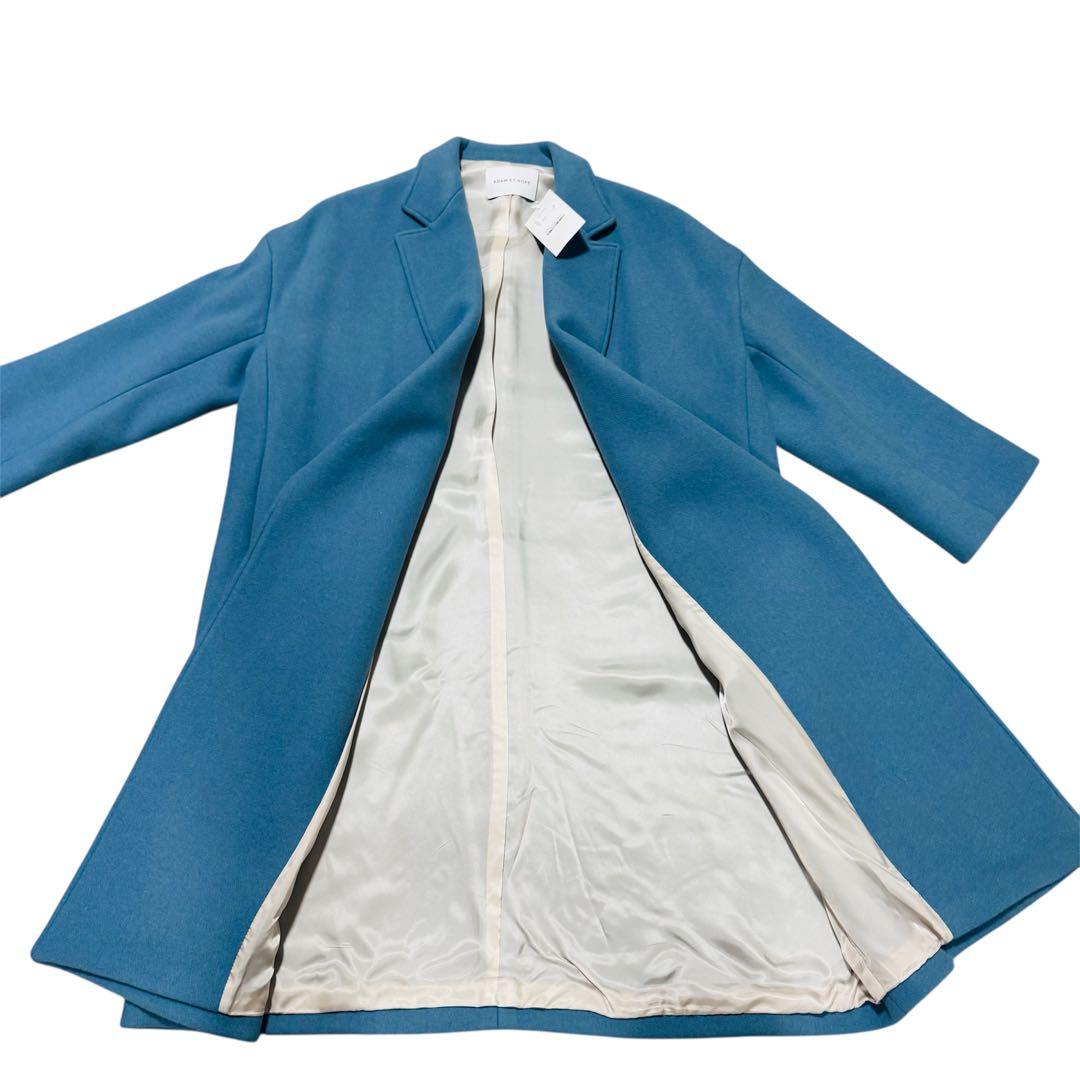 定価46,200円ADAM ET ROPE ダブルメルトンコート ブルー 未使用