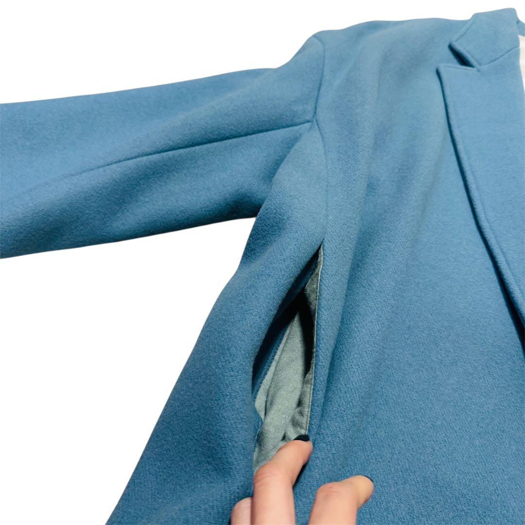 定価46,200円ADAM ET ROPE ダブルメルトンコート ブルー 未使用