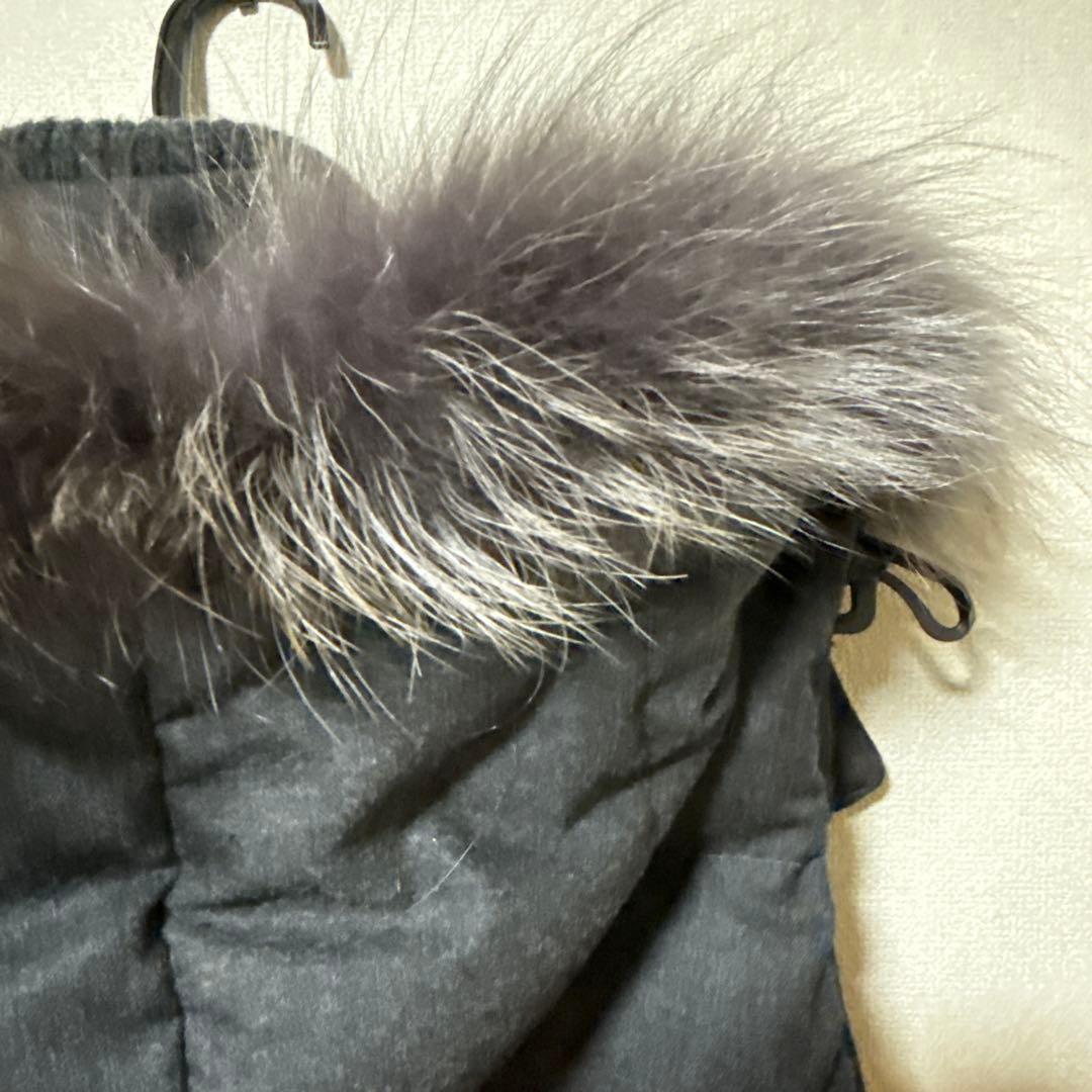 TATRAS ファー付きダークグレー ダウンベスト