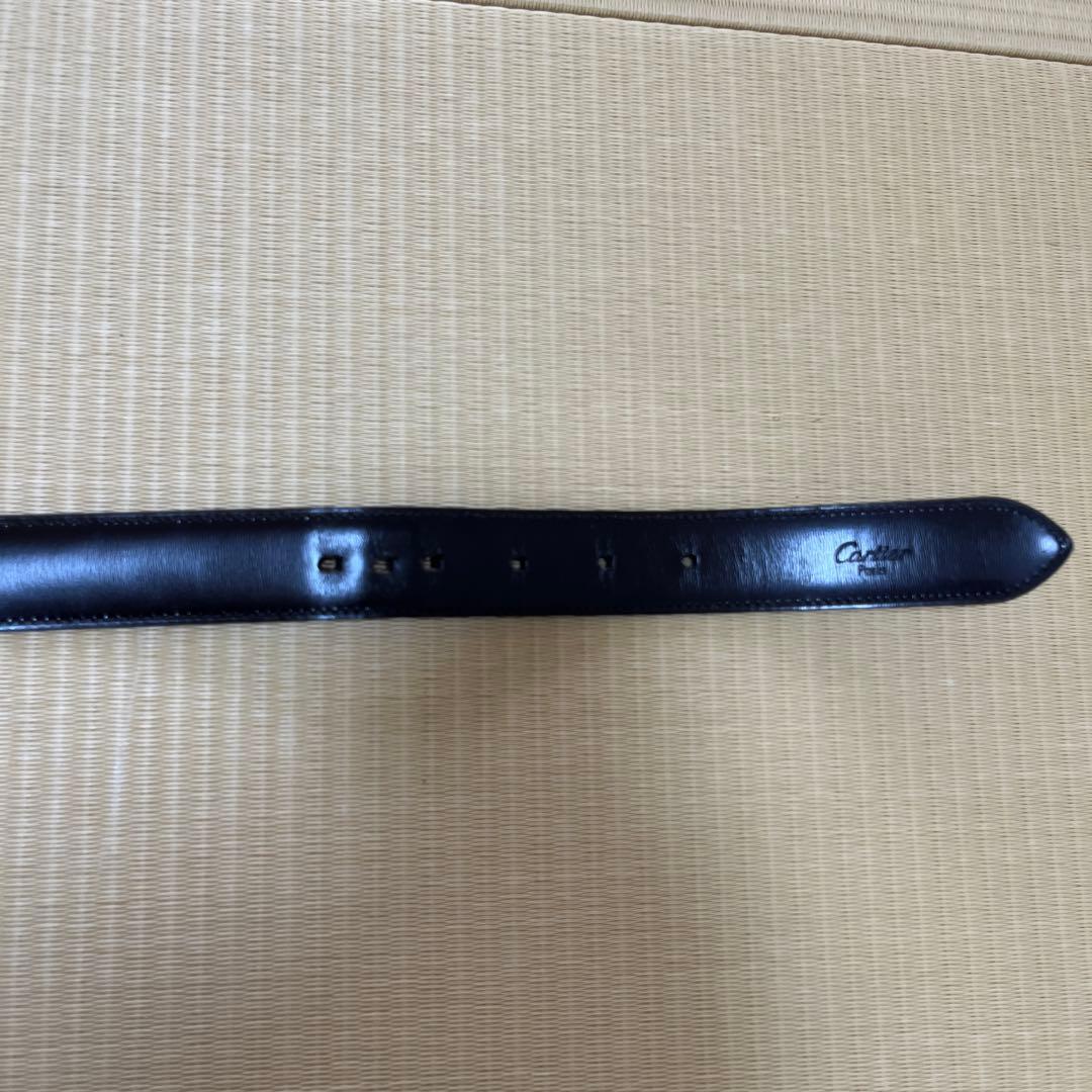 Cartier 黒ベルト 金色バックル