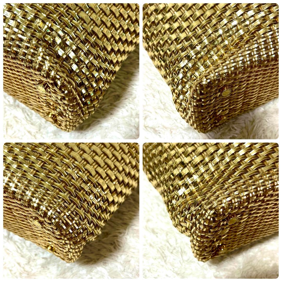 ✨美品✨アンテプリマ イントレッチオ ハンドバッグ ゴールド インナーバッグ