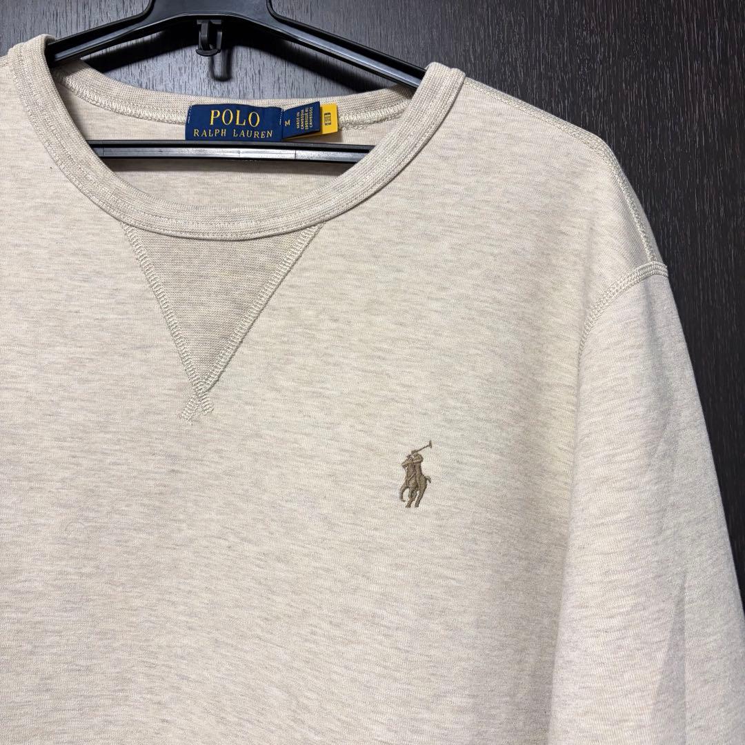 POLO RALPH LAUREN ライトベージュトレーナー Mサイズ