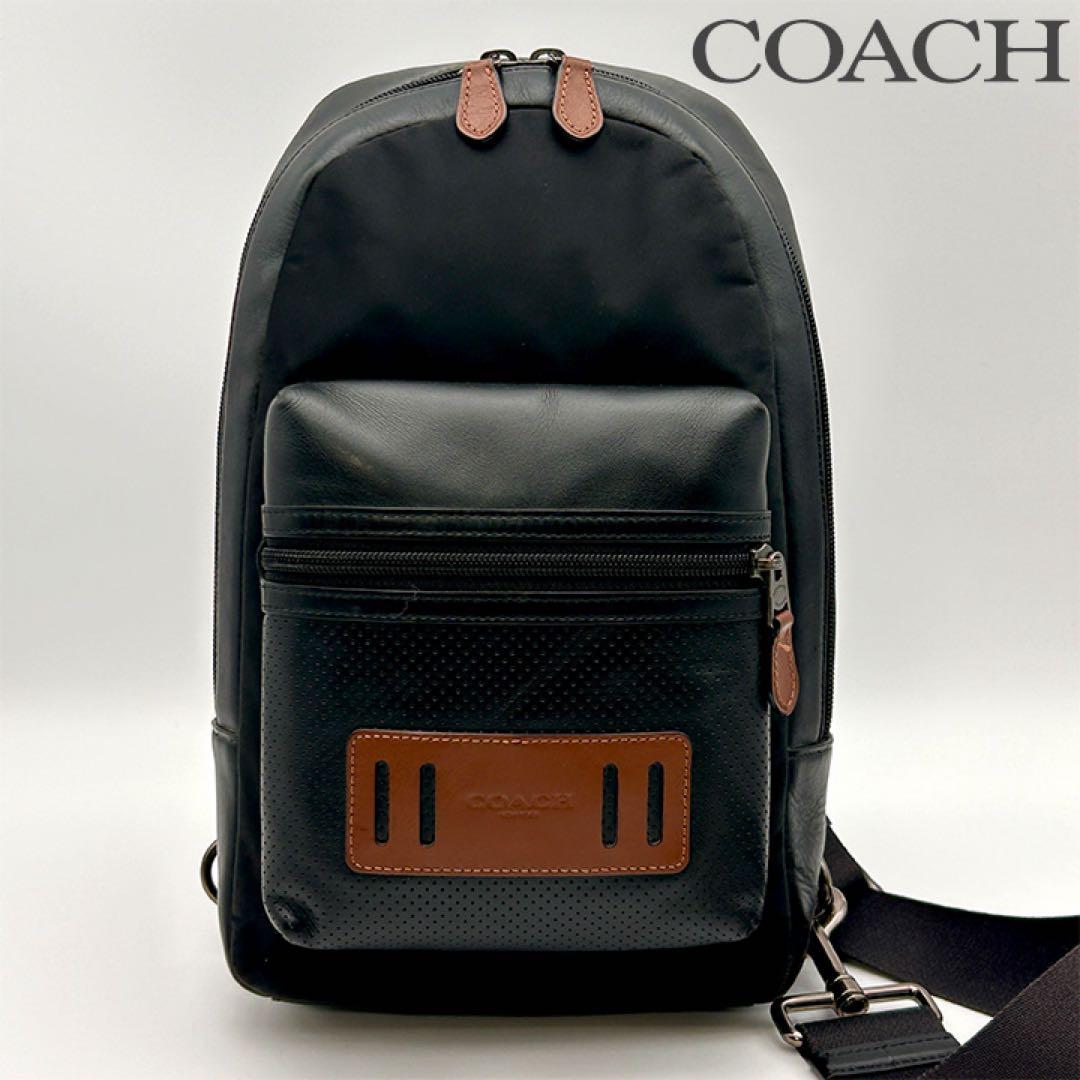 レア美品✨ COACH コーチ ボディバッグ ショルダーバッグ 肩掛け ブラック