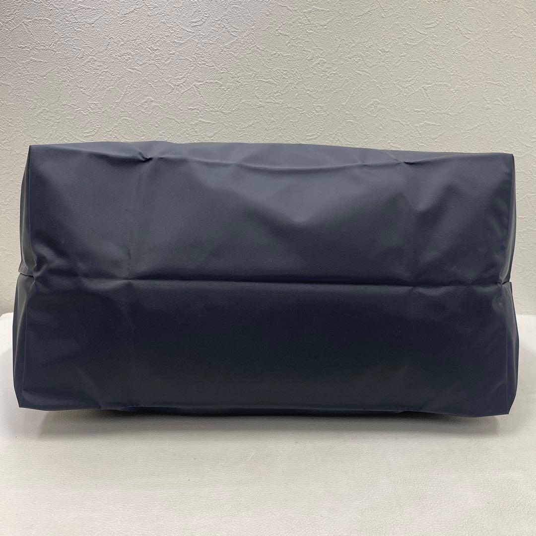 ●636 良品 LONGCHAMP ロンシャン ボストンバッグ グレー 馬 刺繍