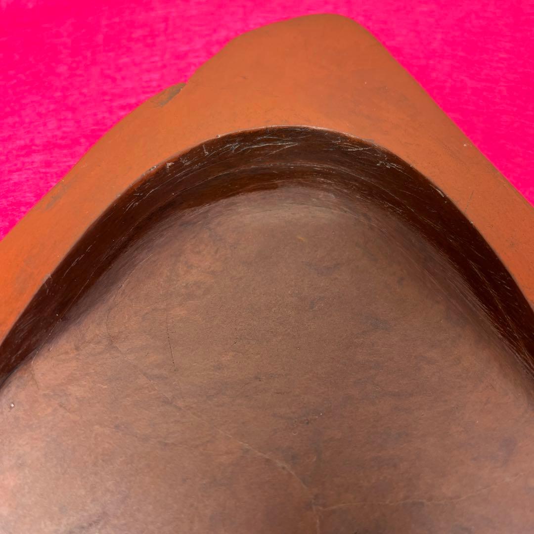 ⭕️岩手県　紫雲石硯　佐藤鉄三郎作　古い　8寸の大型天然硯