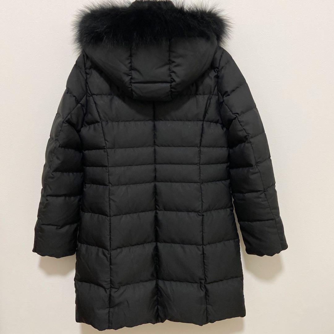 INDIVI ブラック ロングダウンジャケット　XXS