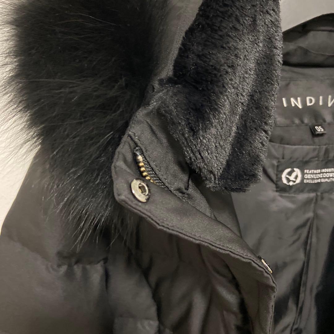 INDIVI ブラック ロングダウンジャケット　XXS