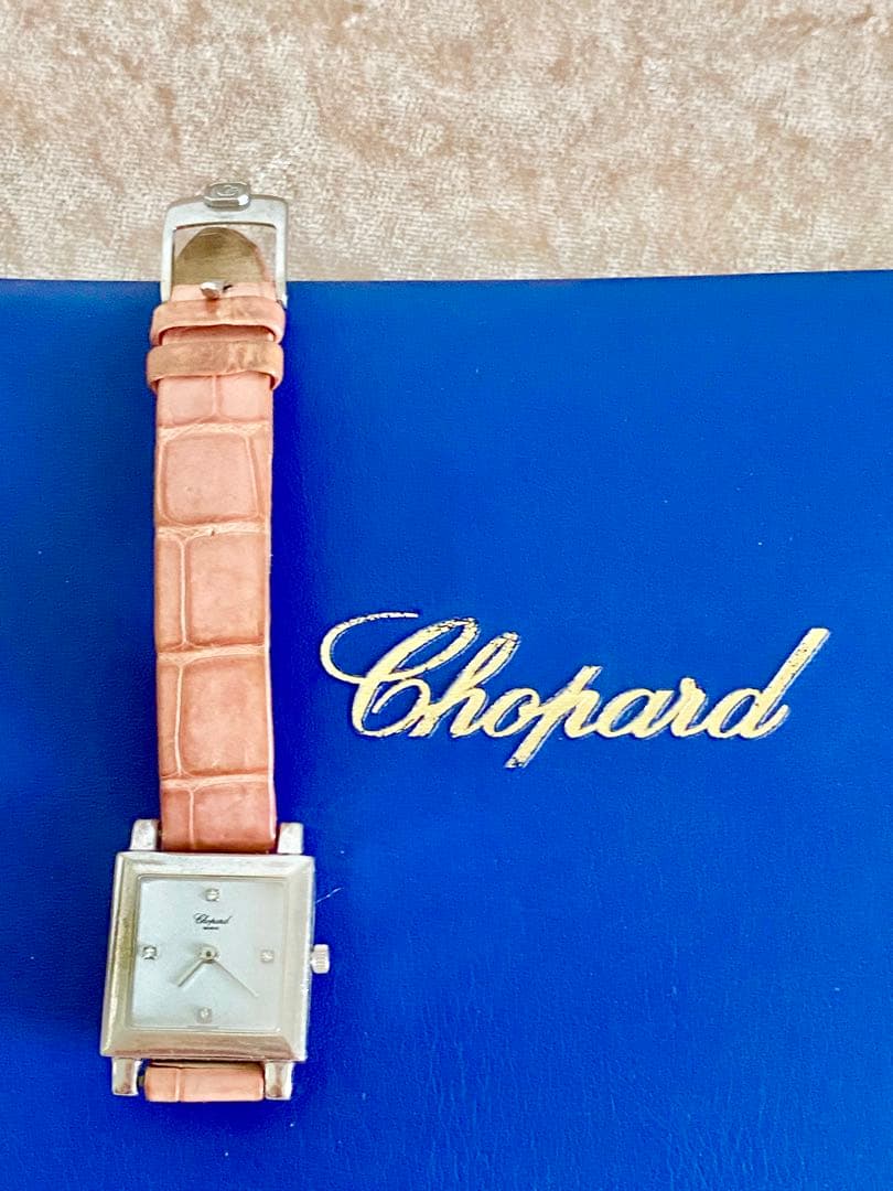 【中古品】Chopard スクエアフェイス 時計 ピンク