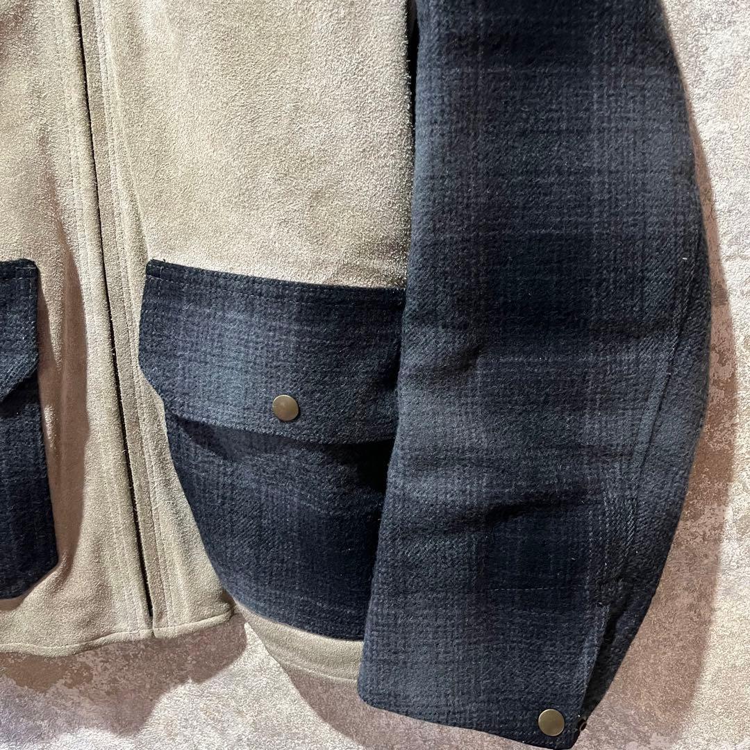 KINKY JEANS HYSTERICGLAMOUR レザー切り替えジャケット