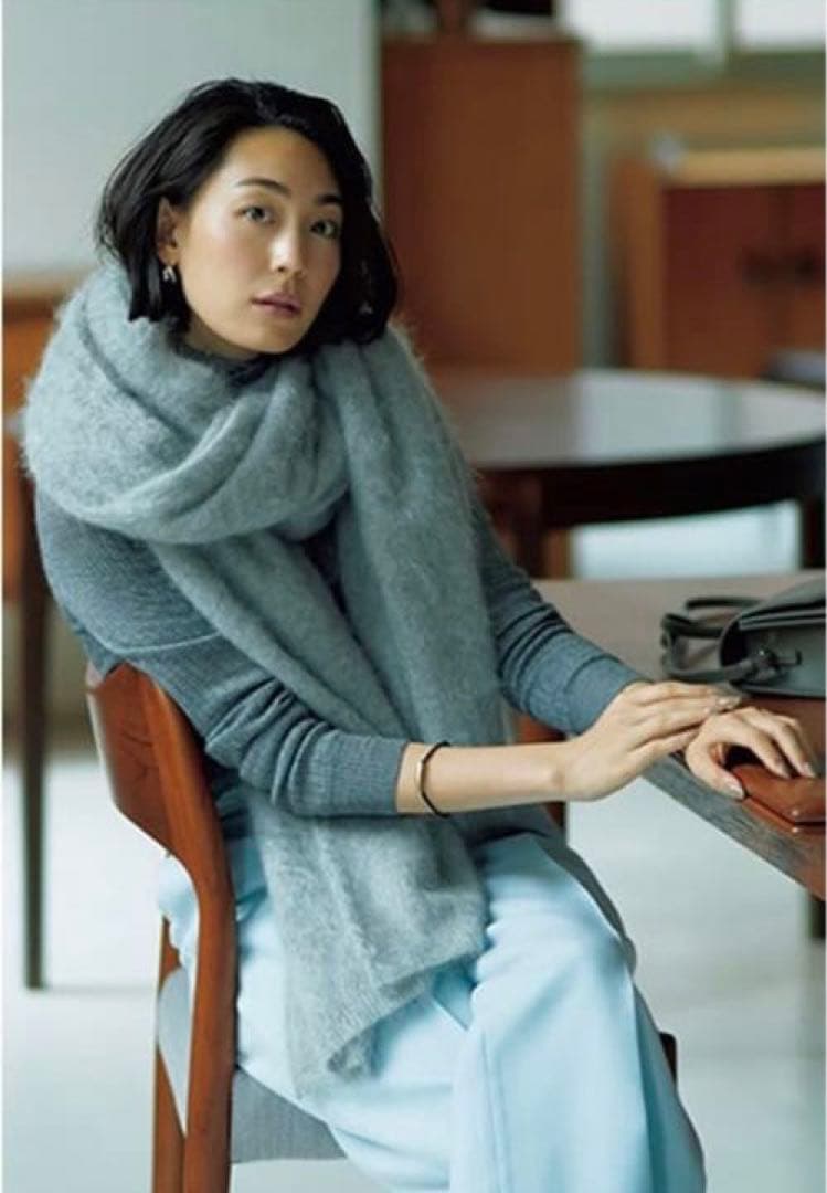 Drawer*定番カシミヤシルクリブクルーネックニット 2 グレー 神崎恵さん