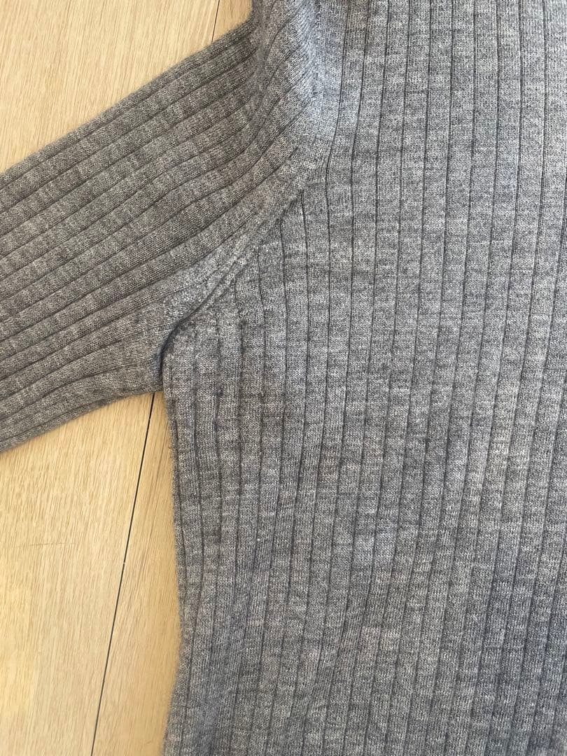 Drawer*定番カシミヤシルクリブクルーネックニット 2 グレー 神崎恵さん