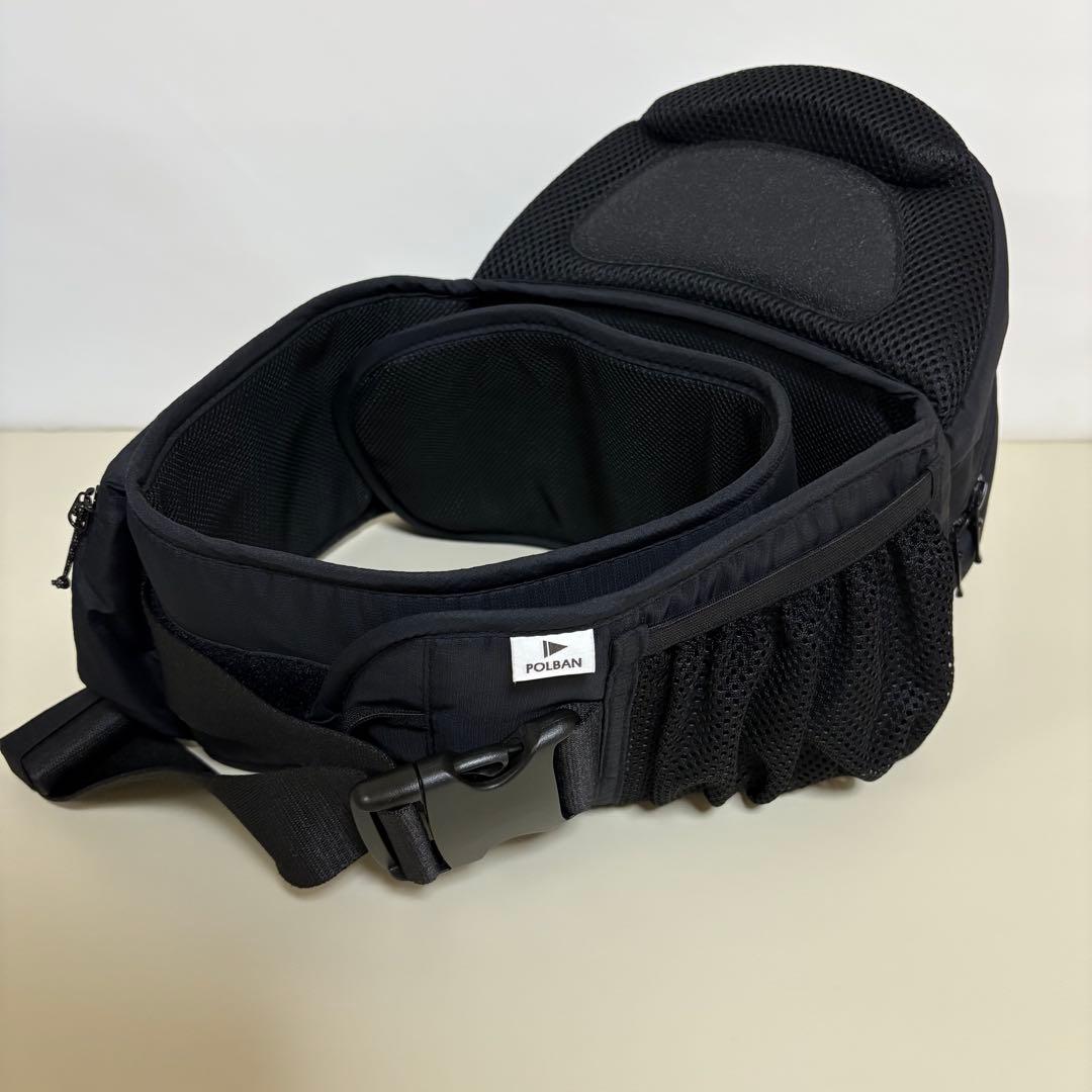【美品】ポルバンアドバンス ヒップシート シングルショルダー付 ブラック 黒