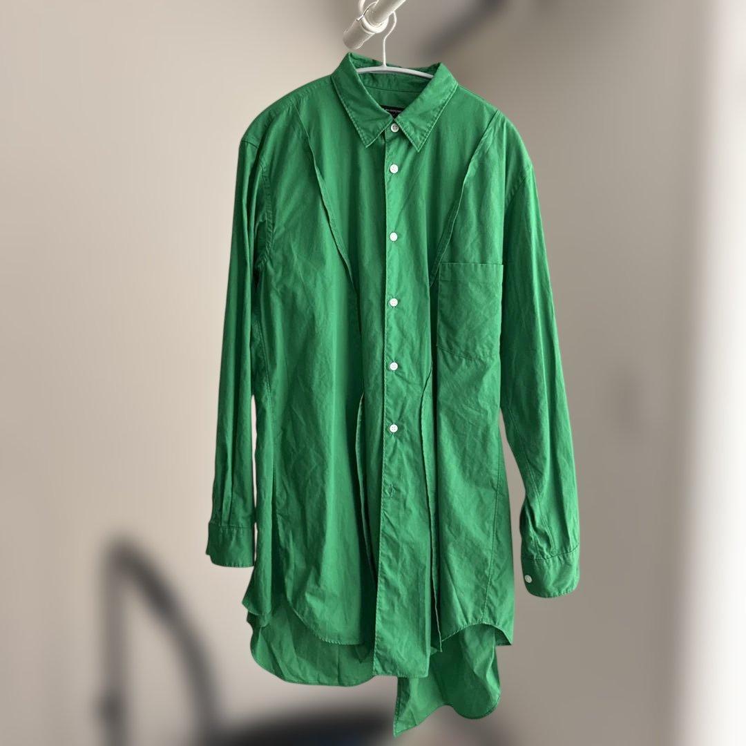 コムデギャルソンオムプリュス　グリーン 長袖シャツ S 2024SS