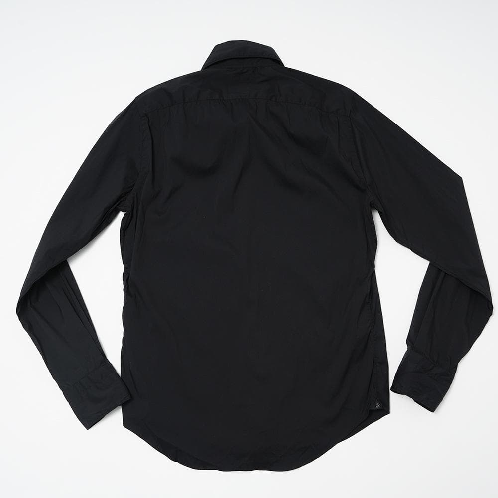 Finamore フィナモレ セルジオ ストレッチコットン シャツ ブラック38