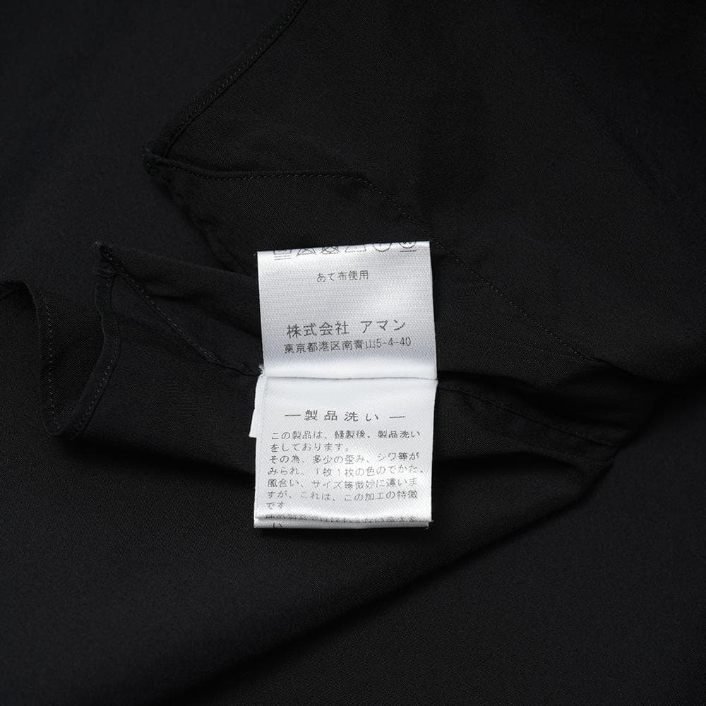 Finamore フィナモレ セルジオ ストレッチコットン シャツ ブラック38