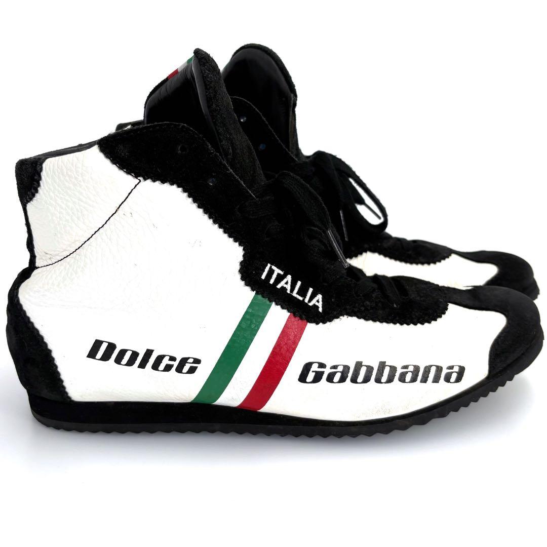 ドルチェ&ガッバーナ ハイカットスニーカー レザー　シェリーライン