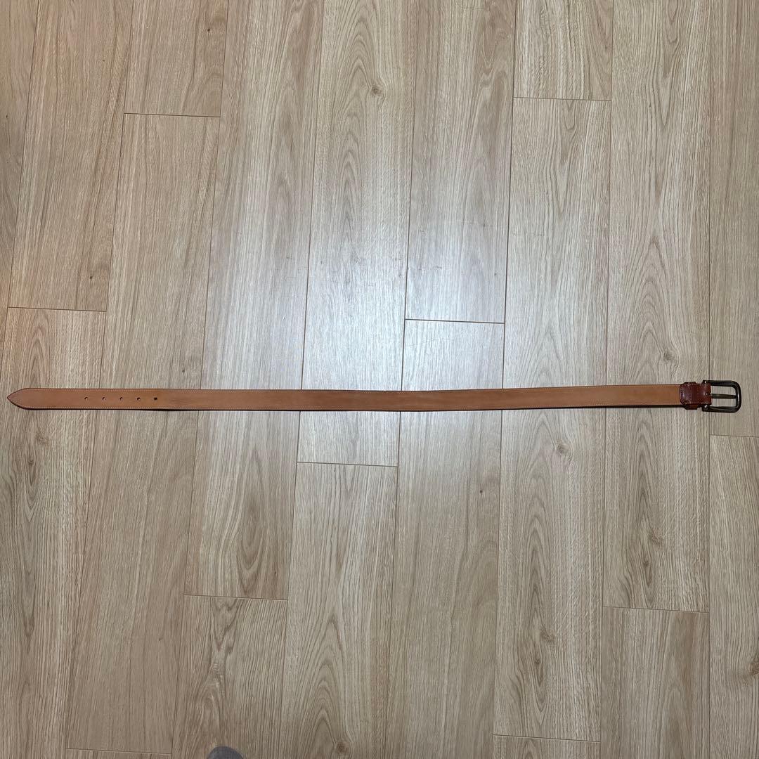 【美品】IL BISONTEレザーベルト（本革　キャメル）