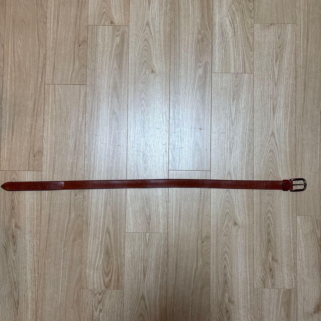 【美品】IL BISONTEレザーベルト（本革　キャメル）