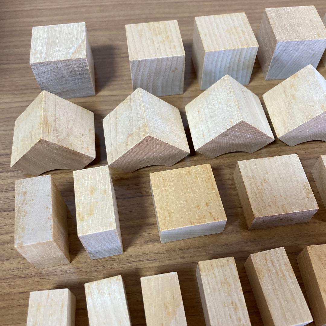 童具館 WAKU-BLOCK 30mm基尺積木、パターンケース 4×4 セット