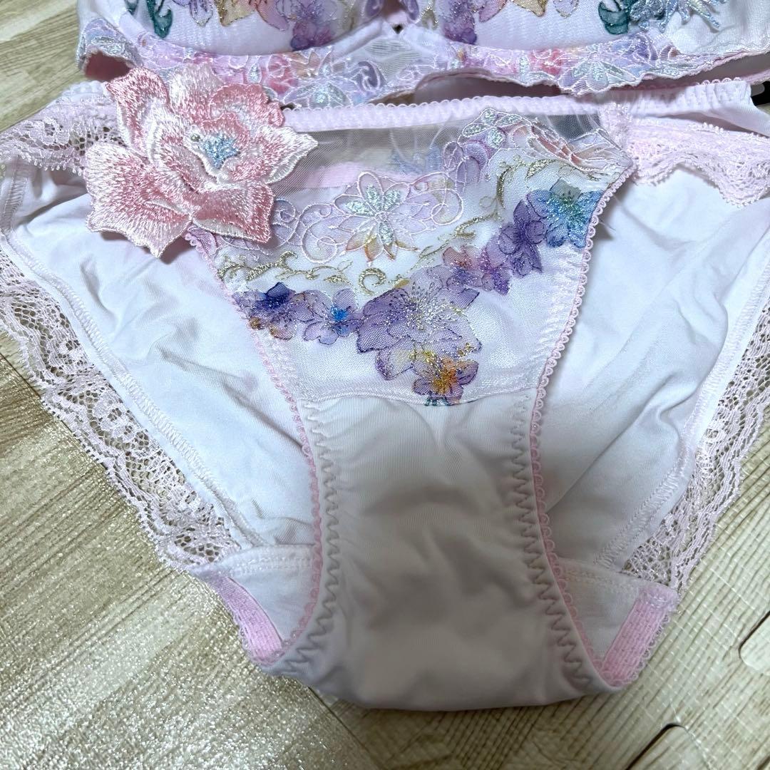 ワコールWacolサルートSalute50Gブラショーツ上下セットパープルピンク