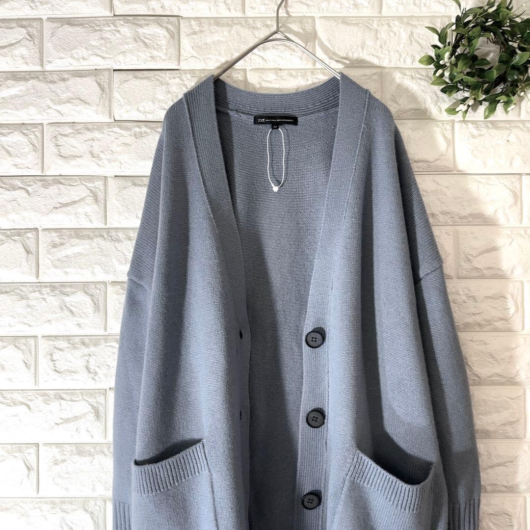 23区カーディガン44サイズ カシミヤ 極美品 大きいサイズ 現行タグ