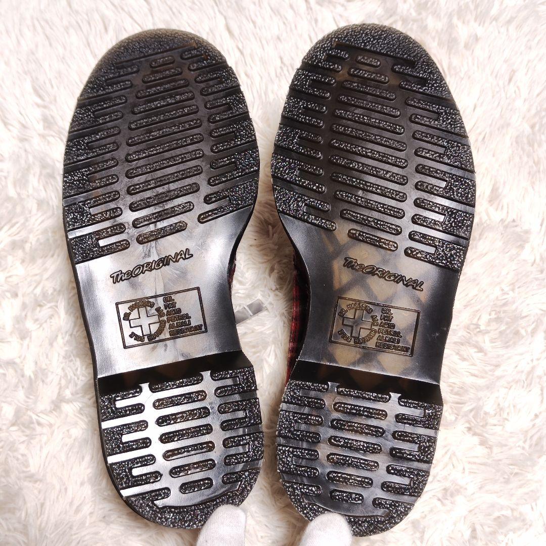 極美品✨ Dr.Martens ブーツ 3ホール 赤 タータンチェック 1461