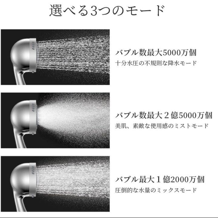 【美肌に⭐️】シャワーヘッド ウルトラファインバブル マイクロバブル  ミスト