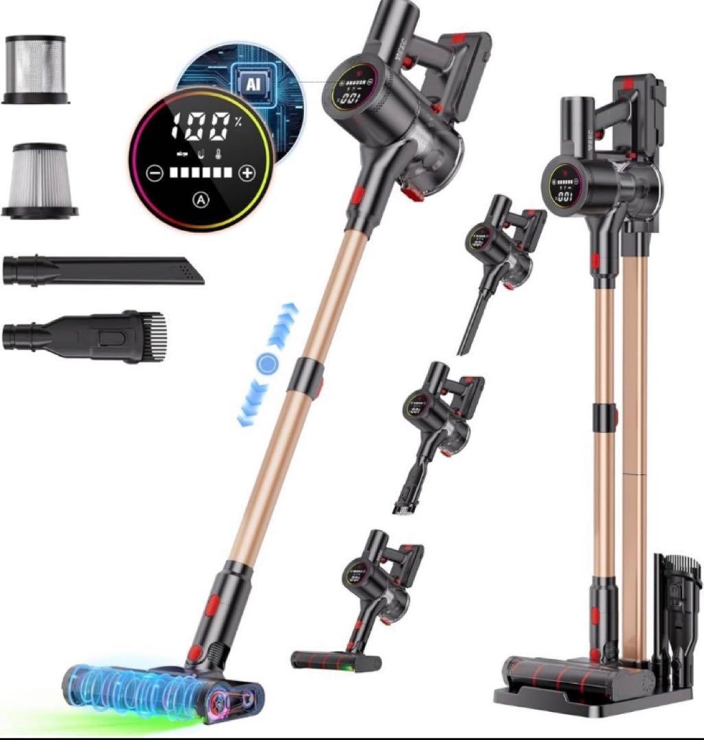 掃除機 コードレス 独立モーター自走式90Kpa超強力吸引AI吸引力自動制御