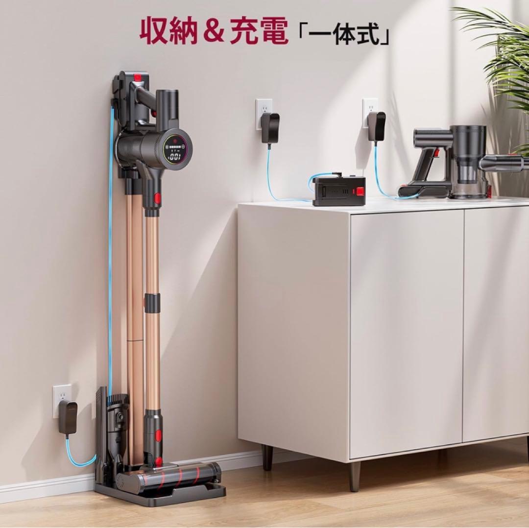 掃除機 コードレス 独立モーター自走式90Kpa超強力吸引AI吸引力自動制御