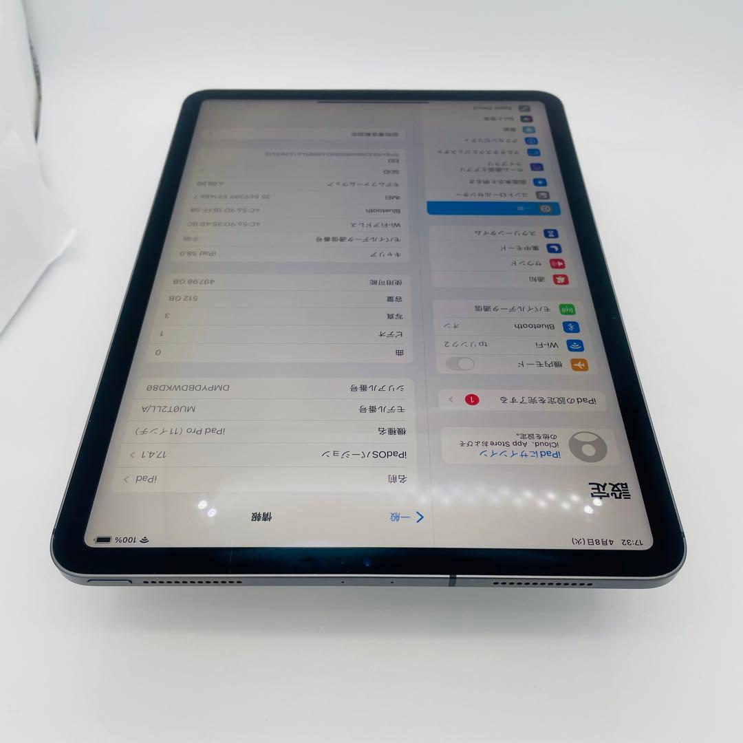 電池100% iPad Pro 11インチ　512 GB セルラー　本体