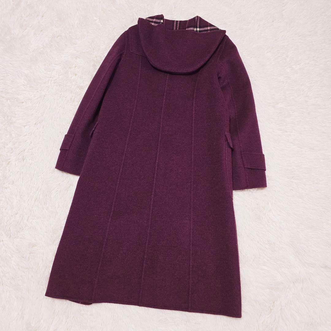 極美品✨バーバリーロンドン カシミヤ混 ダッフルコート ボルドー