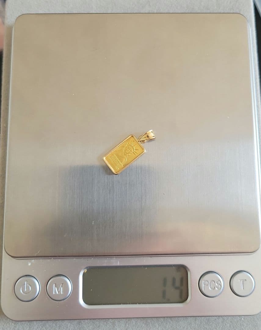 [2/10まで出品]　純金　K24　インゴット 1g　トップ