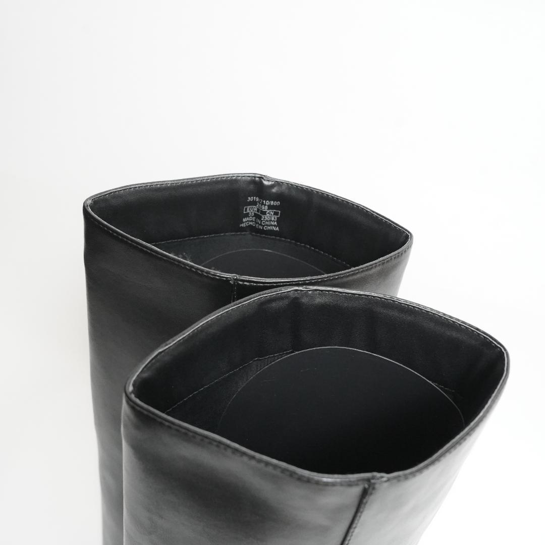 【新品未使用タグ付き】ZARA ザラ ハイヒールゲーターブーツ 23 eu35