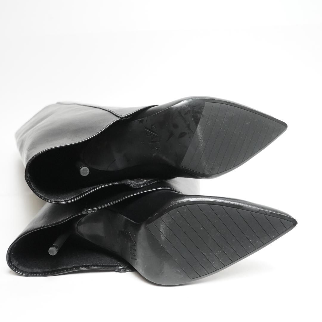 【新品未使用タグ付き】ZARA ザラ ハイヒールゲーターブーツ 23 eu35