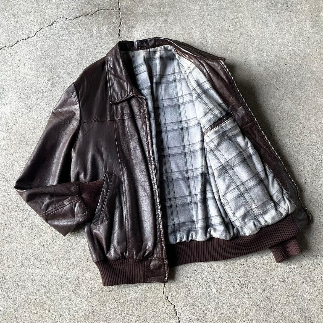 vintage real leather jacket a2 g1 短丈 本革