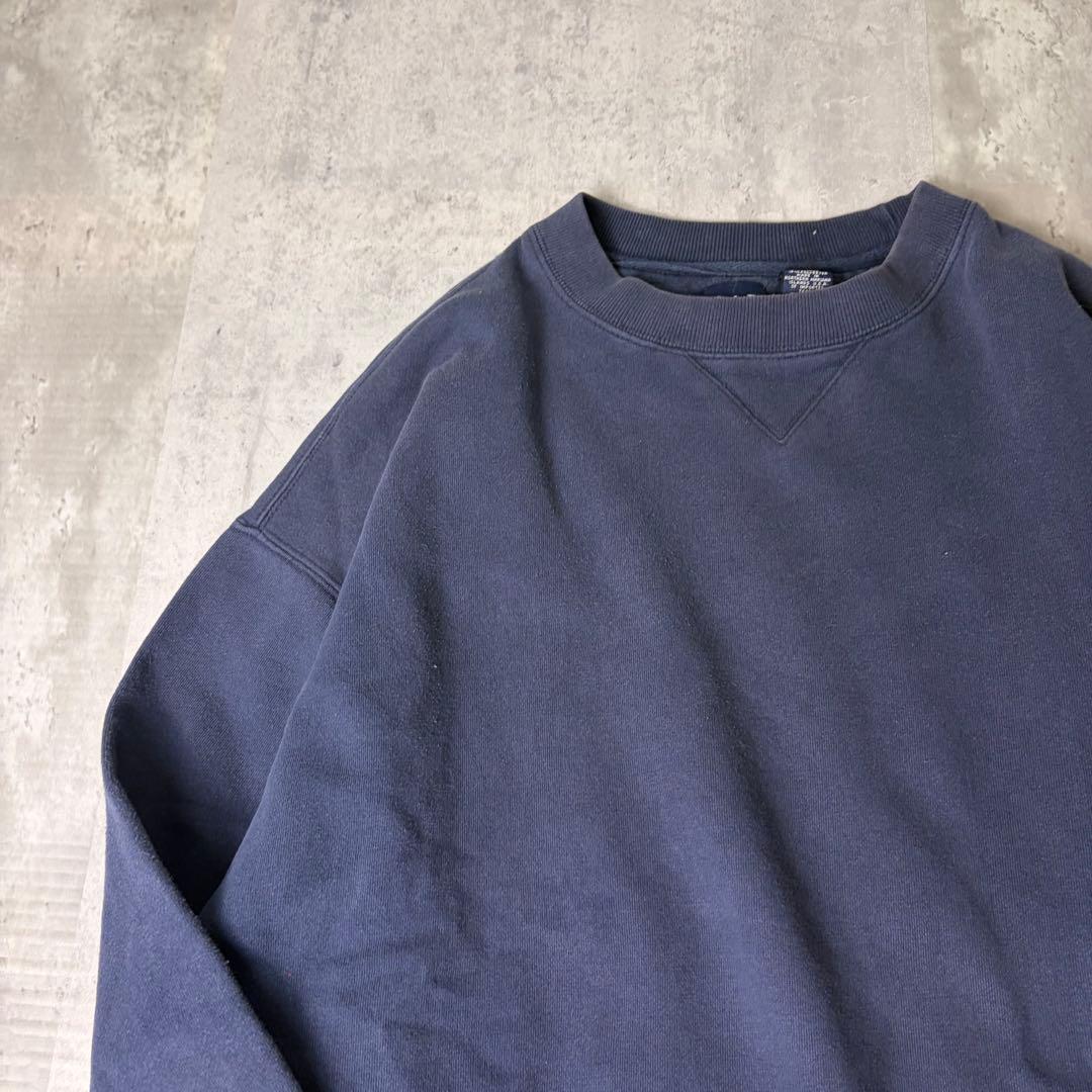 90s USA製 OLD GAP 無地 ブランク スウェット XL ネイビー 紺