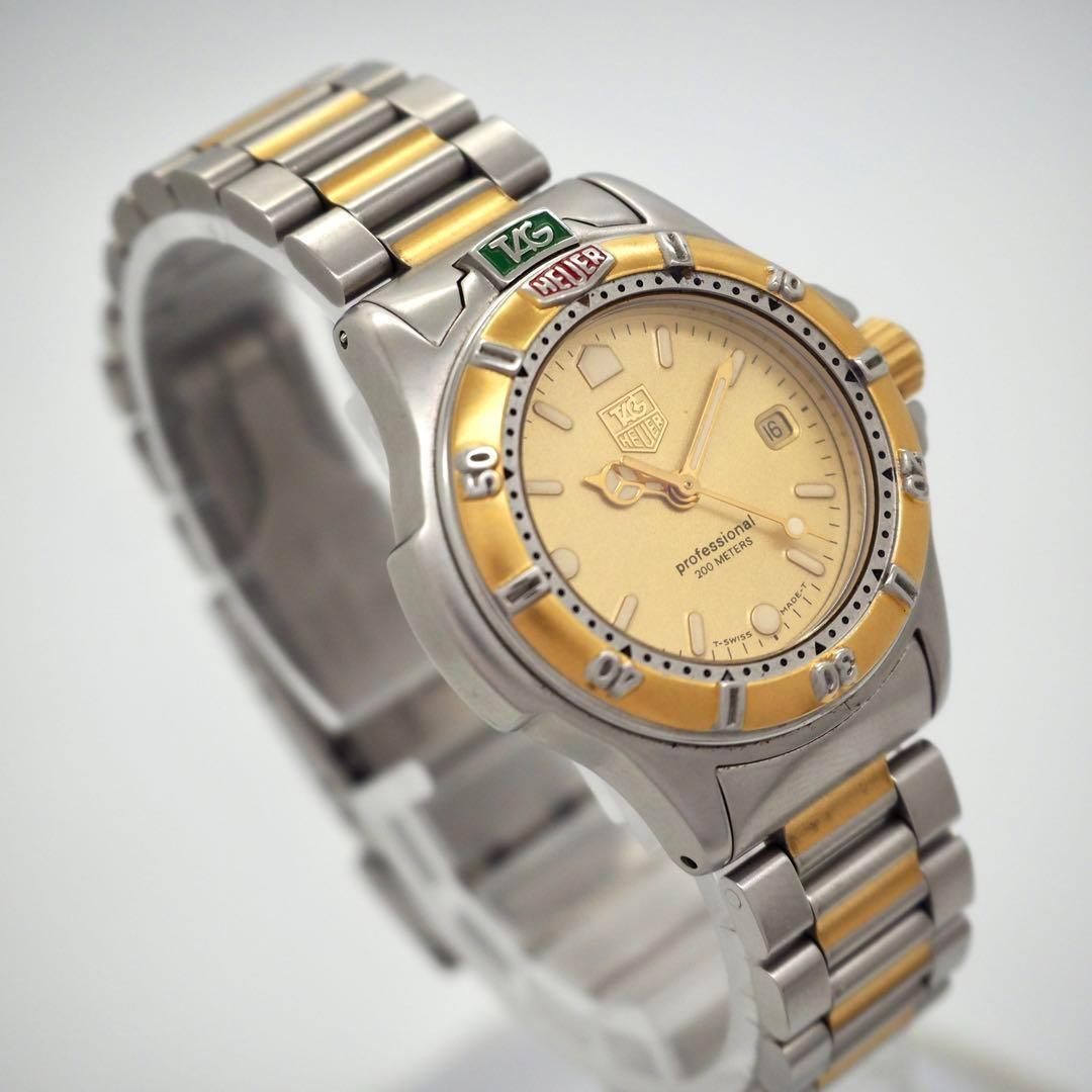 135【美品】タグホイヤー　レディース　時計　プロフェッショナル200 ゴールド