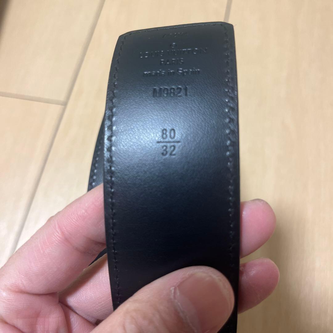 LOUIS VUITTON ブラック ベルト 80/32