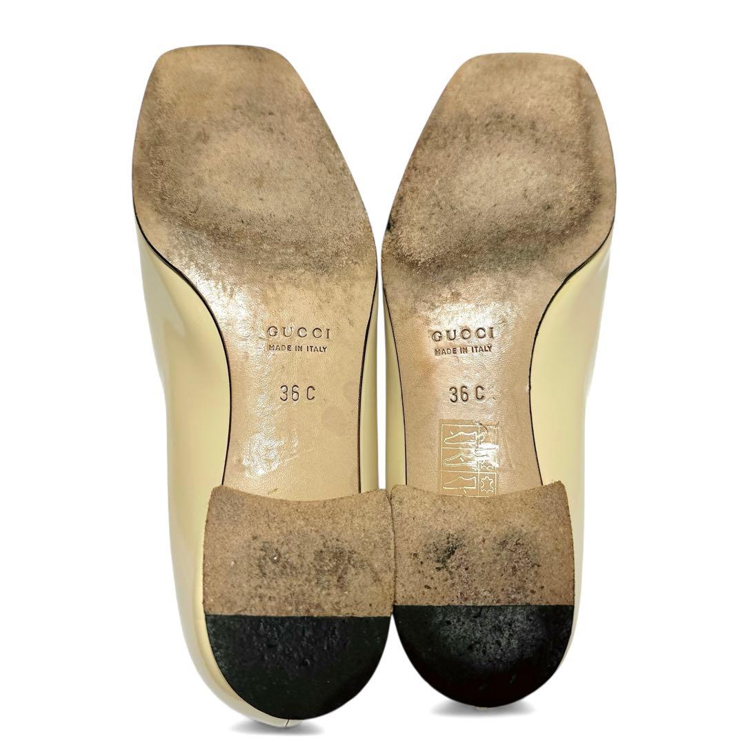 正規品✨極美品✨グッチ 36C 23㎝ ホースビット レザー パンプス ベージュ