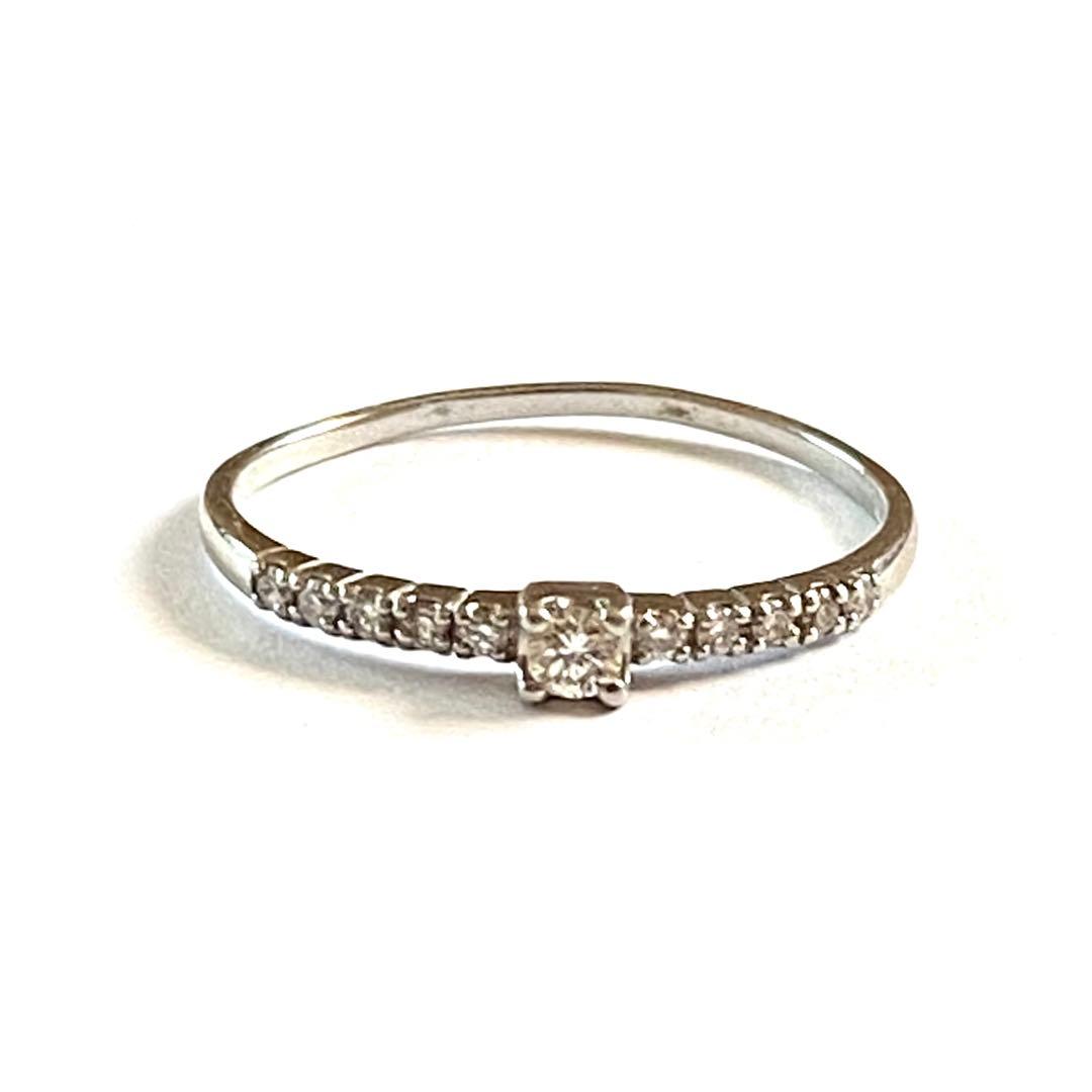Pt950 プラチナ ダイヤモンド リング 9号
