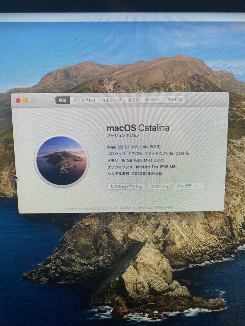 Macデスクトップ iMac 21.5 2013 16GB i5