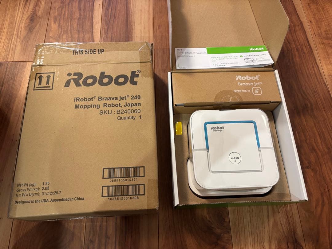 未使用◆iRobot Braava jet 240 本体 & クリーニングパッド