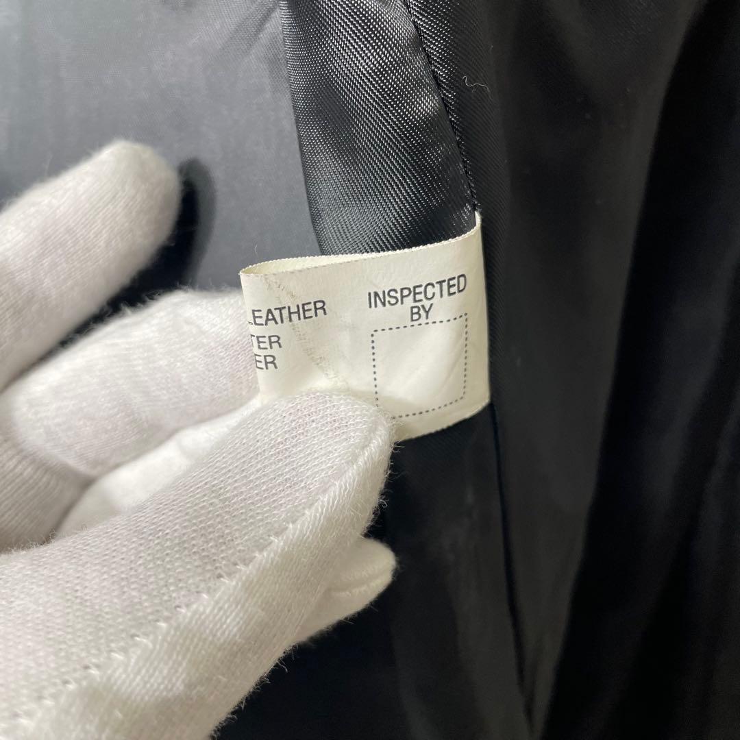 【希少ビンテージ】オールレザーコート ロング丈 本革 ブラック モード